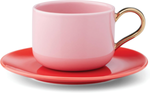 Pink and Red cup and saucer