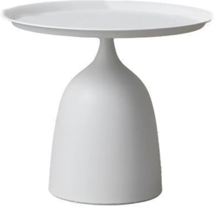 White side table in iron and chip resistant paint, white.